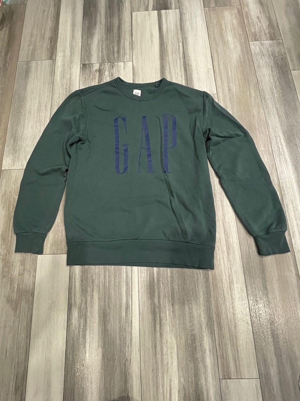 GAP Dark Green Logo Crewneck Cozy Sweatshirt women's Size S